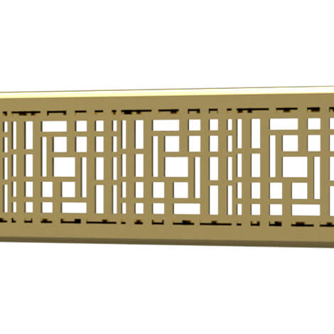 Quick Drain Polished Gold Linear Deco