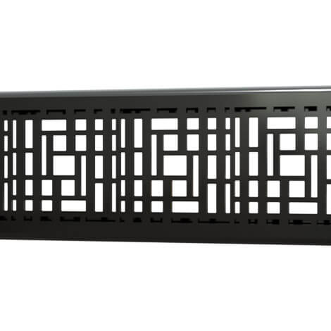 Quick Drain Polished Black Linear Deco