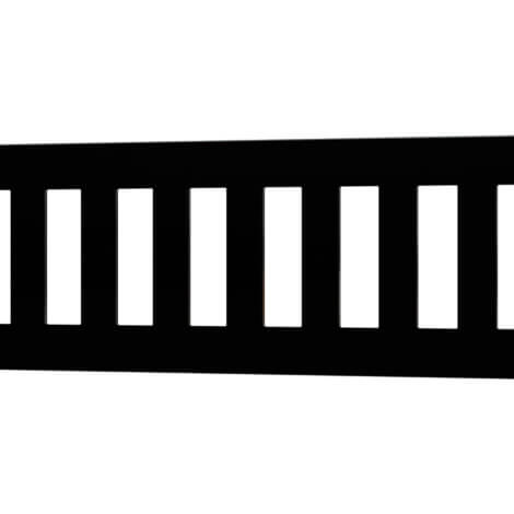 Quick Drain Polished Black Linear Vertical